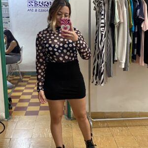 Blusa manga larga estampada